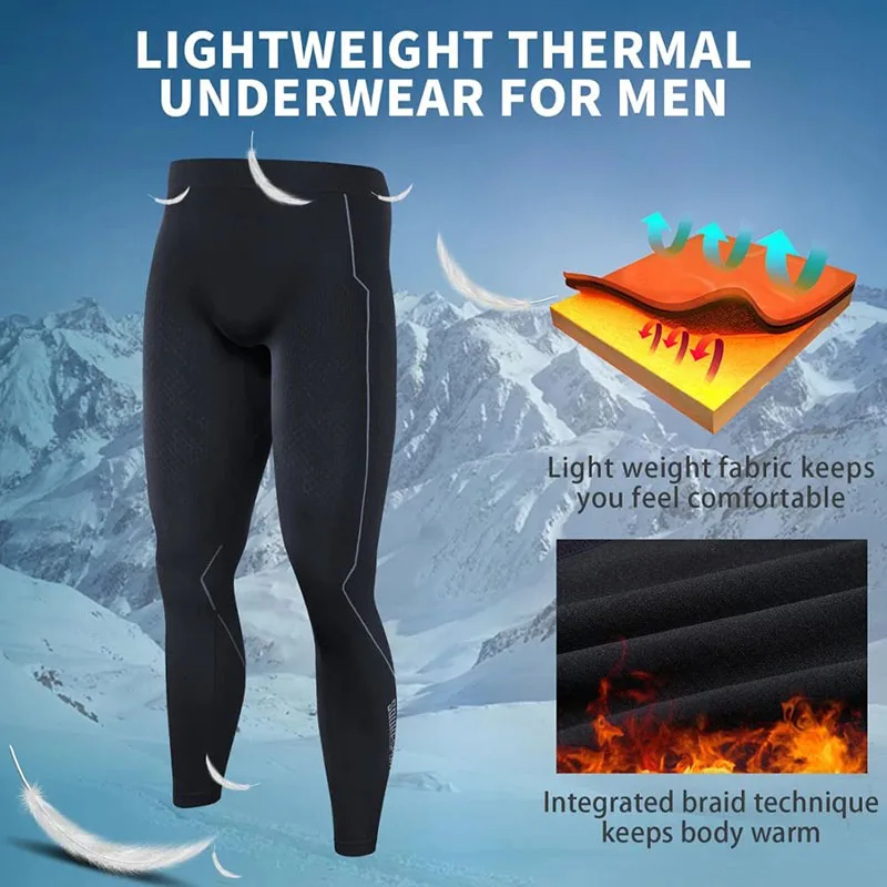 Souke Sports Men's Thermal Compression Flexible Leggings Cycling Skiing Running Jogging Pants
