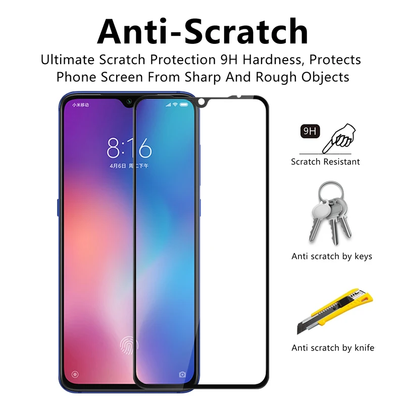 Защитная пленка 9H для Xiaomi mi A3 Lite 9 SE 9T экрана CC9 CC9E 9t Pro 9|Защитные стёкла и плёнки| |