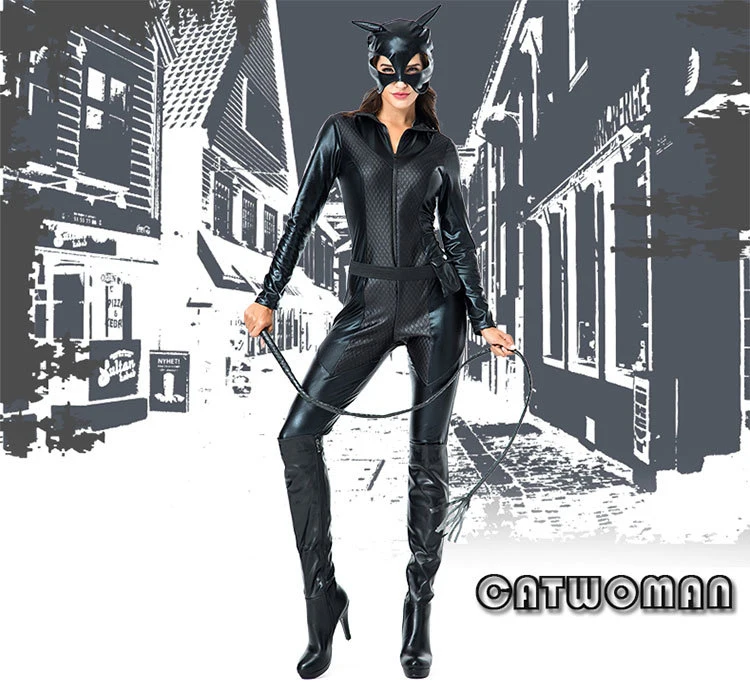 Леди Жук костюм, новые Божья коровка вечерние женские комплекты одежды черный Кот Нуар Карнавал косплей для взрослых женщин комбинезон+ маска Костюм