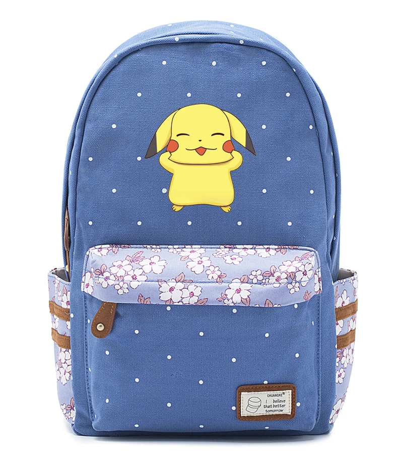 2020 Anime Vet Kat Canvas Tas Bloemen Golf Punt Rugzakken Pikachu Rugzak Meisjes Vrouwen Student Schooltassen Reizen Schoudertas 2020 Anime Vet Kat Canvas Tas Bloemen Golf Punt Rugzakken Pikachu Rugzak Meisjes Vrouwen Student Schooltassen Reizen Schoudertas
