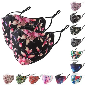 

2PC Unisex Cute Printing PM2.5 Outdoor Mouth Mask Washable Reuse Face Health Care Fast Shipping Facemask For Adult With Cotton