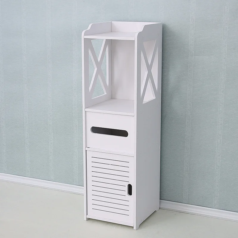 Waterproof Living Room Organizing Storage Shelf Floor-type Bathroom Side Cabinet Modern Minimalist Multi-functional Toilet Cabin