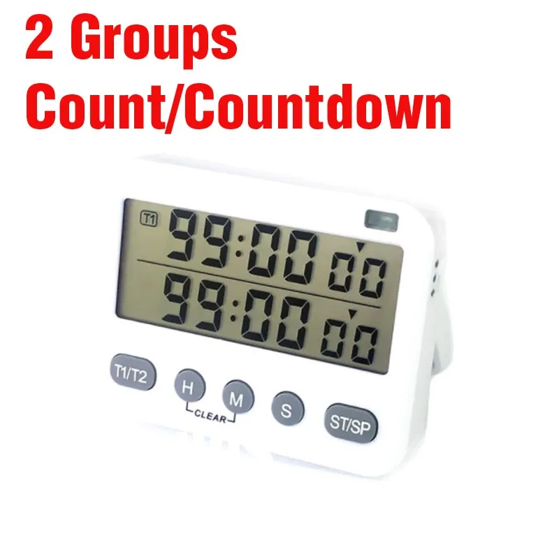 

Digital Kitchen Timer 1PC Reminder LCD Screen with Foldable Stand and Magnet Timing Countdown for Cooking Baking Gym Working