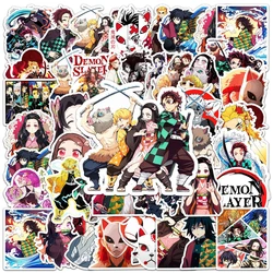 Autocollants de dessin animé Demon Slayer, Graffiti pour ordinateur portable, moto, réfrigérateur, Scrapbooking, étanche, jouet pour enfant, 10/30/50 pièces 
