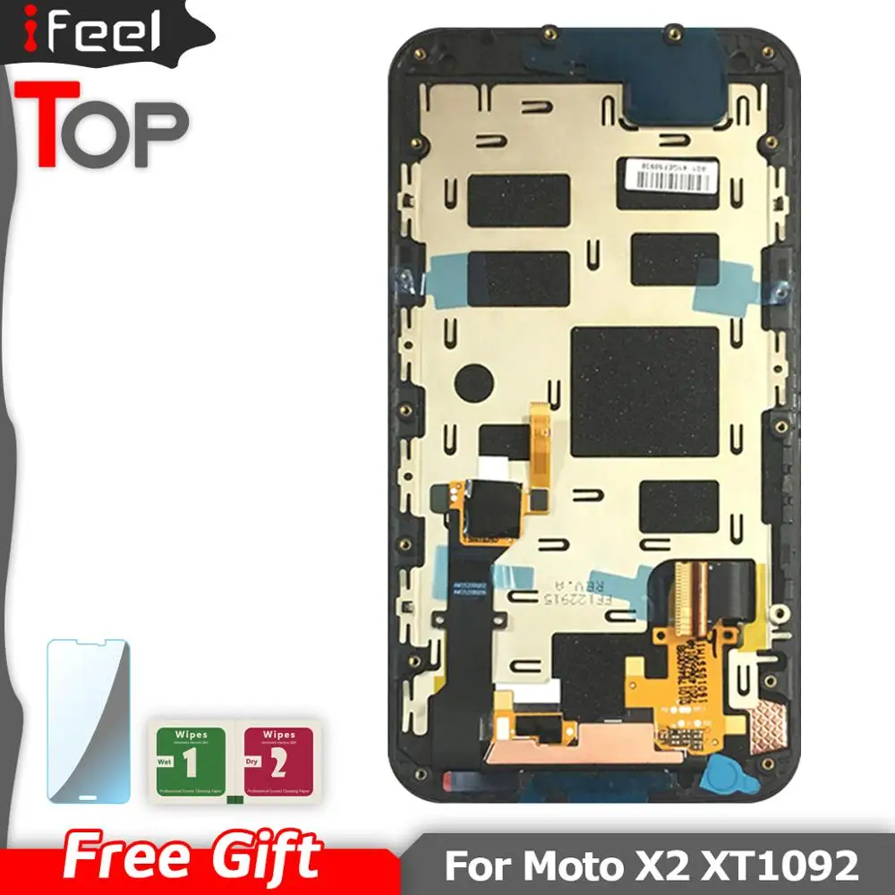 ЖК-дисплей для Motorola Moto X2 X + 1 XT1092 XT1095 XT1097 сенсорный экран рамка дигитайзер в сборе