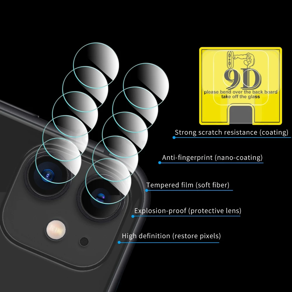 9D Телефон задняя камера экран объектив для iphone 11 XS Max XR X 7 8 Plus Защитная пленка для iphone 11 Pro Max 7 8 XS Flim