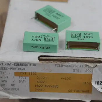

2pcs Free shipping Germany VISHAY ERO MKT 1822 630V 0.22UF 224 high voltage stepless film coupling capacitor