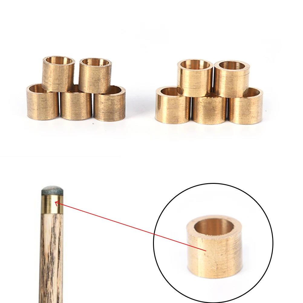 Description Picture 2 of item9/10mm 5PCS Billiards Snooker copper ferrule Brass Snooker Pool Cue ferrules cue Repair tool accessories