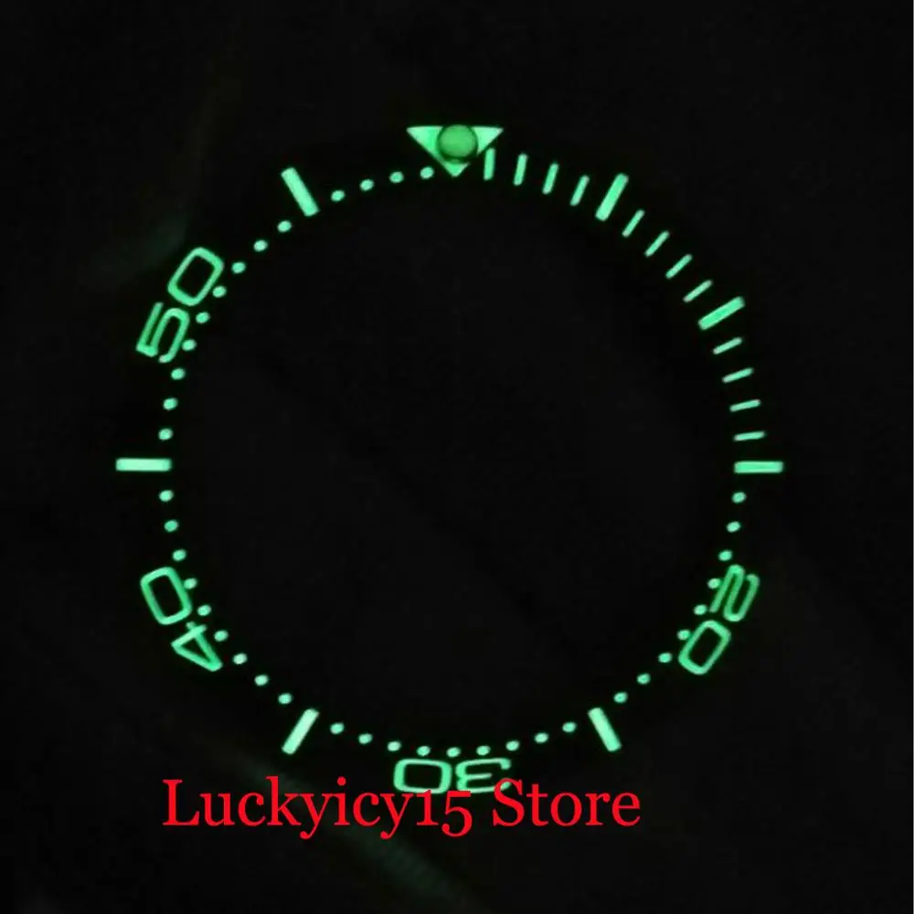 

High Quality Luminous Black/Blue Watch Bezel Ring Insert 38mm Diameter Fit Automatic Men Watch