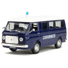 1/43 Vintage FIAT 238 MINIVAN carabiniere modelo de juguete de aleación de coche de fundición a presión colección Retro camionetas de juguete Bus