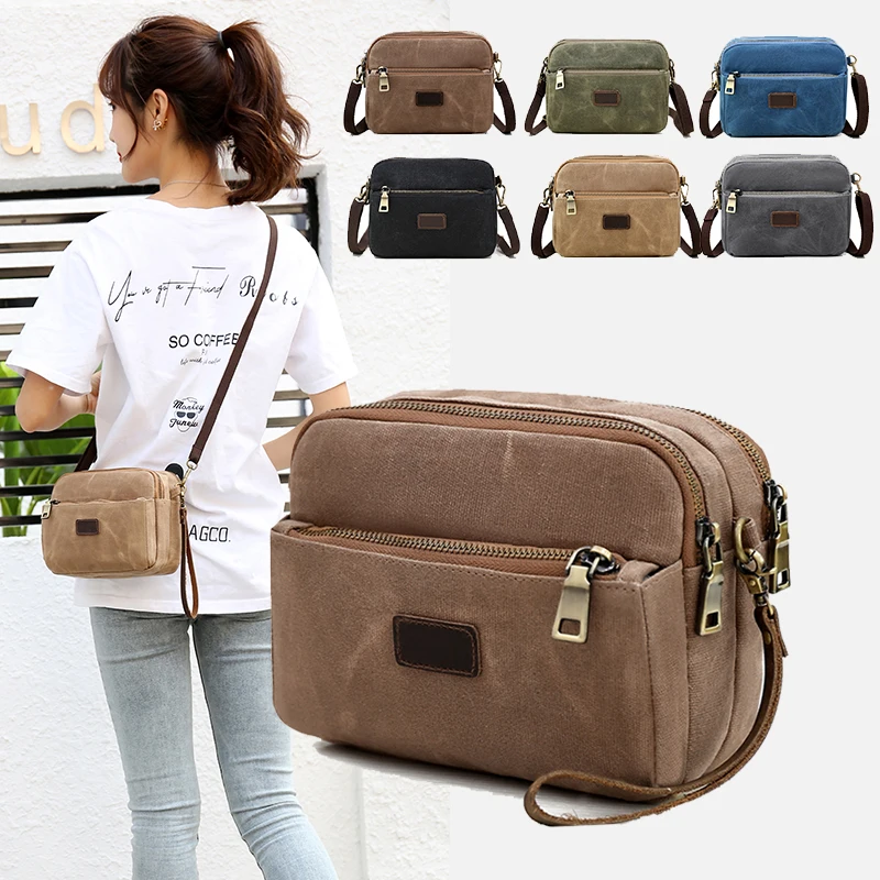 

2020 Men's and Women's bags Multi-function Handbag Fashion Messenger bag Simple Wild Shoulder Oil wax Canvas bag Designer bag