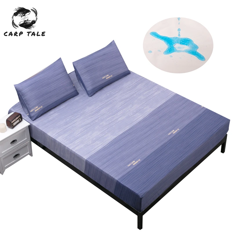 80 220cm Fashion Print Bed Mattress Cover Waterproof Mattress Protector Pad Fitted Sheet Separated Water Bed Linens With Elastic Mattress Covers Grippers Aliexpress