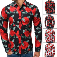 Новинка года; рубашка с длинными рукавами и принтом «tuba Rose» для отдыха; Cs78