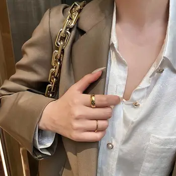 

CA-117 New Titanium Steel Ring Women Gold Tail Ring 2/4/6MM Rings Set Trendy Jewelry Gift Wholesale