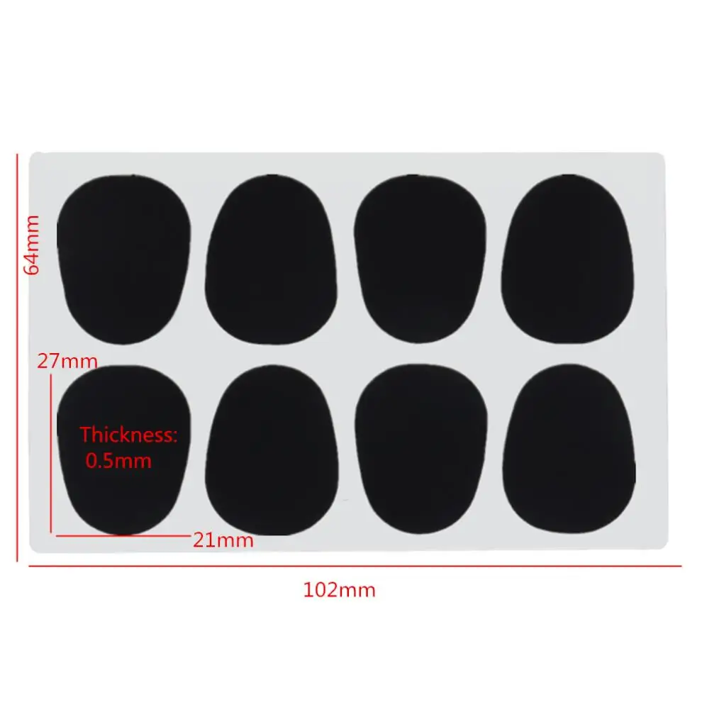 Saxophone Mouthpiece Cushions 8pcs/lot Black Silicone 0.5mm Alto Tenor Saxophone Clarinet Mouthpiece Cushions