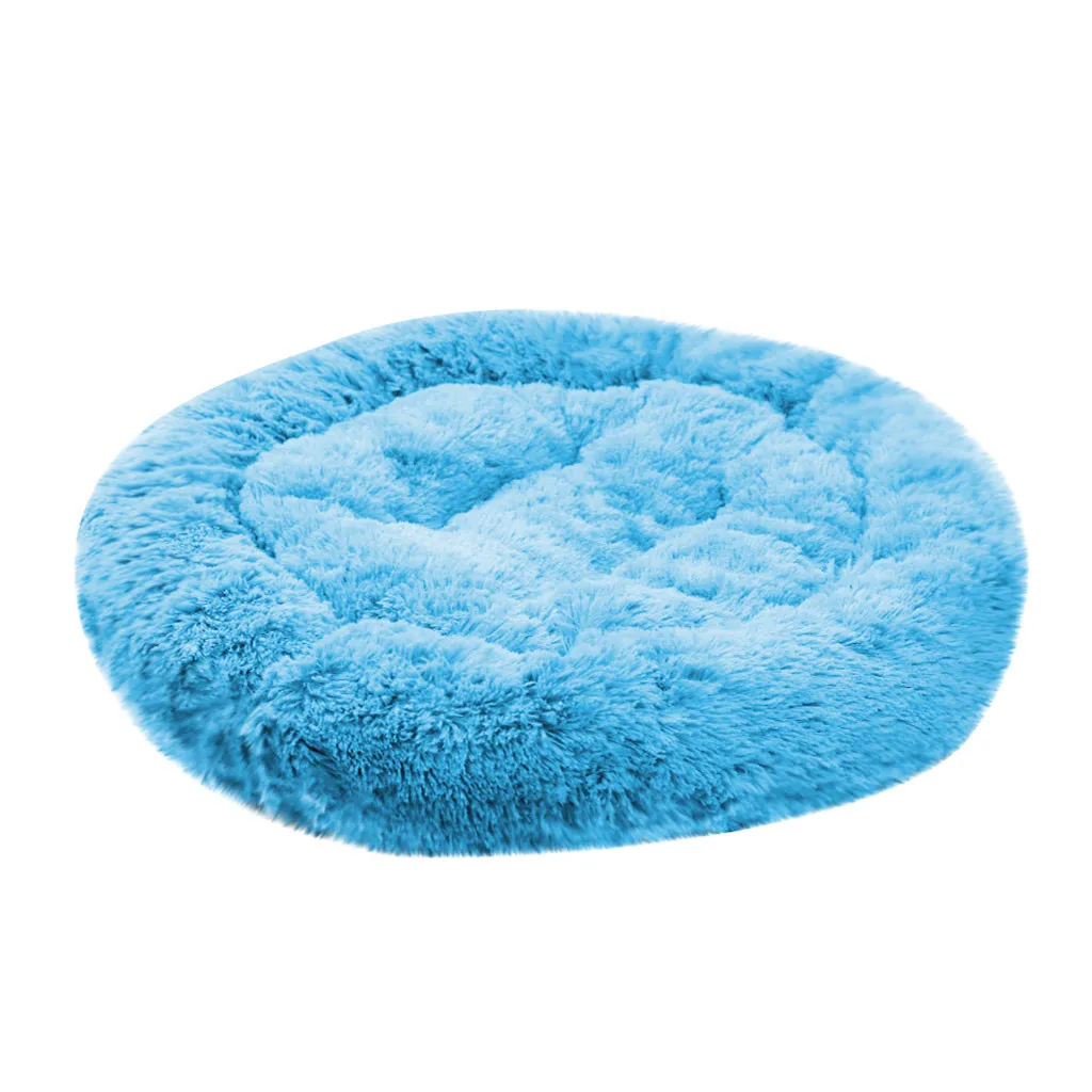 Winter Soft Warm Round Pet Cat Bed Sleeping Bag Soft Pet Bed Calming Sleeping Short Plush Bed Warm House Easy To Clean