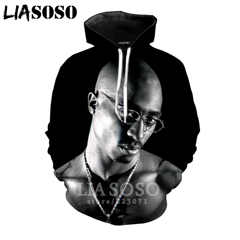 2pac толстовки модные новые для мужчин женщин Аниме Толстовка 3D принт Рэппер хип хоп с длинным рукавом Уличная Топы пуловер с круглым вырезом B182-09 - Цвет: 16
