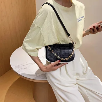 

Casual Fashion Pattern Women Handbag Tote Leather Underarm Shoulder Bag Female Ladies Chain Shoulder Messenger Bag