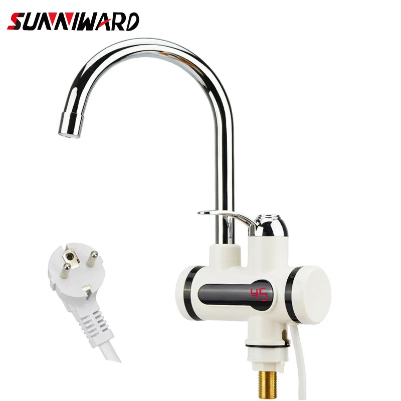 

Instant Tankless Water Heater Tap Instantaneous Faucet Kitchen Water Heater Crane Instant Hot Water Faucet Digital Eu Plug