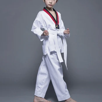 

Kid / Aldut Taekwondo Uniform Kickboxing Tops Pants Set All Sizes-WTF Approved Free Size Wear Resistant Cotton