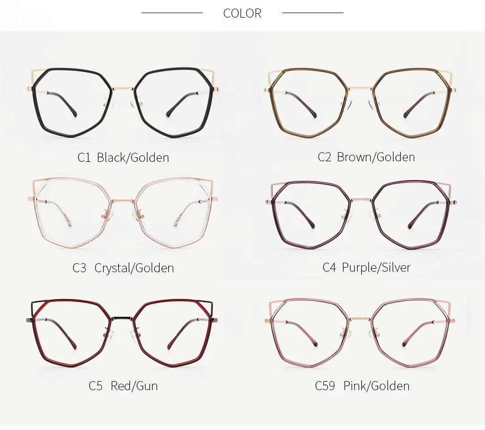 KANSEPT женские кошачьи очки с ушками оправа Ретро полигональные персонализированные оптические очки оправа высокое качество оправа для очков при близорукости