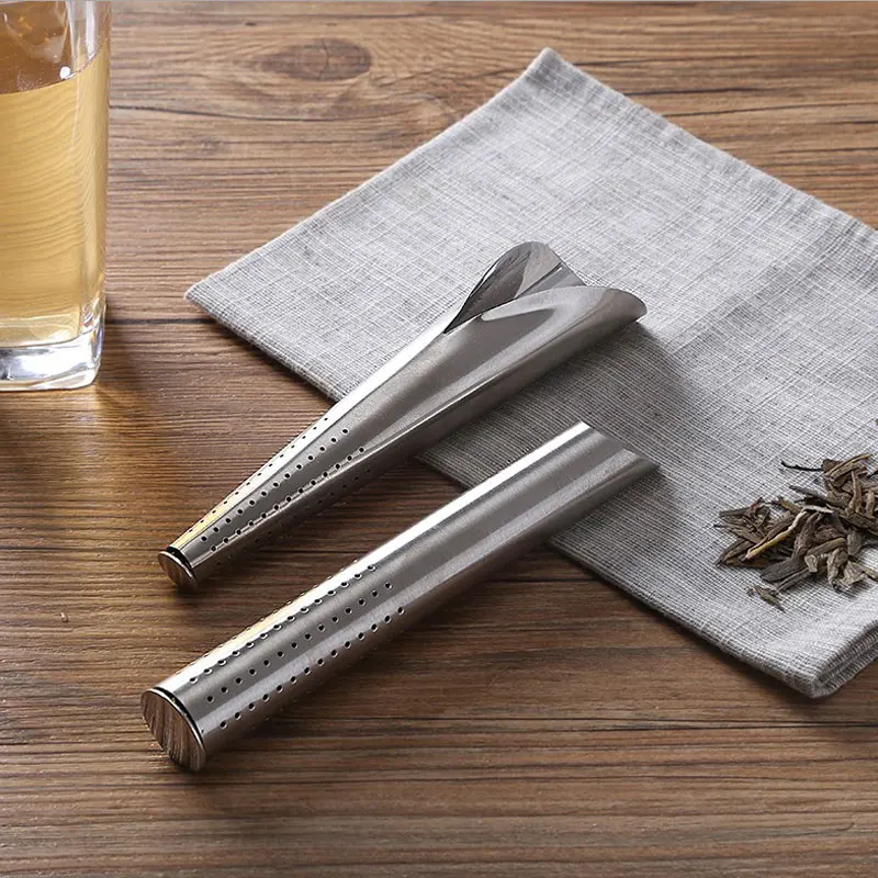 Filter Tea Balls Stainless Steel Tea Strainers Oblique Tea Stick Tube