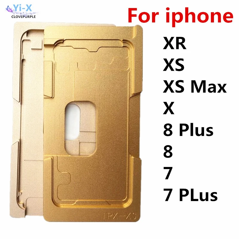 Металлическая Форма для iPhone X XR XS Max 6s 6 6s 7 8 plus ЖК-экран стеклянный держатель
