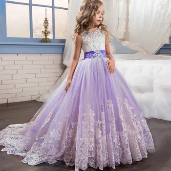 

Girls Dress Elegant White Bridesmaid Kids Dresses For Girls Children Long Princess Dress Party Wedding Dress 14 10 12 Years
