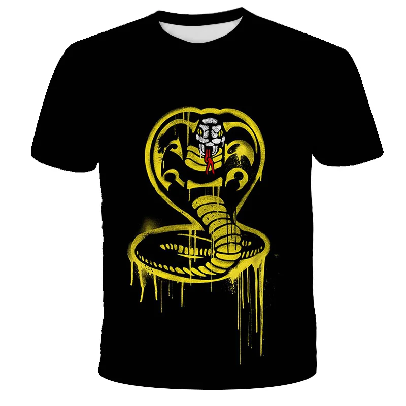 Футболка Cobra Kai для мальчиков и девочек летняя хлопковая футболка рубашка с манго новая детская коротким