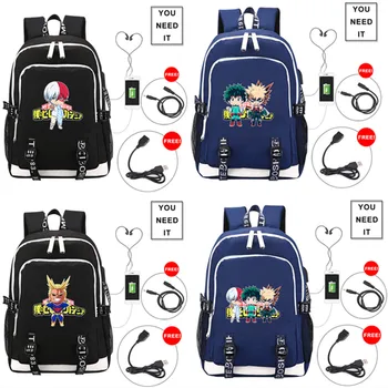 

anime My Hero Academia Midoriya Izuku Costume bakugou katsuki backpack student bag Todoroki Shoto Travel bag All Might Cosplay
