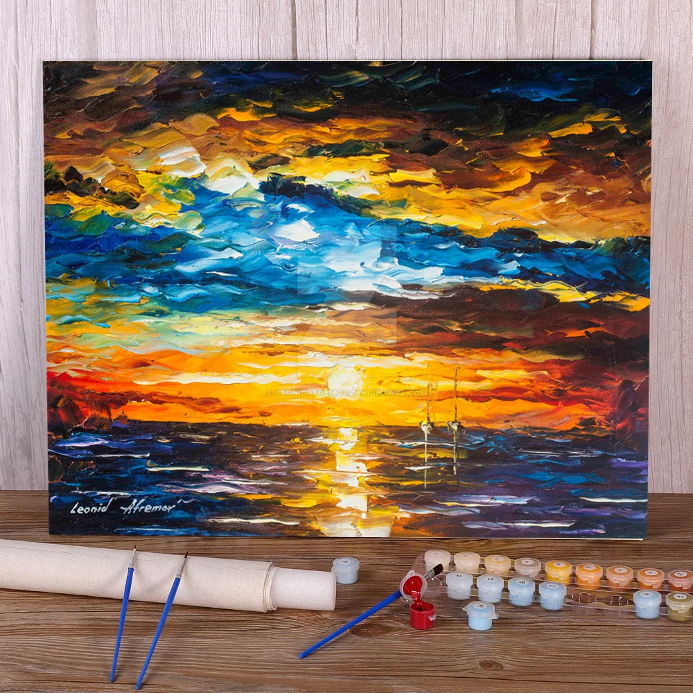 Combien De Litre De Peinture Pour 20m2 Paquet de peinture acrylique par numéros, 50x70, sur toile, image murale de  Loft, artisanat artisanal | AliExpress