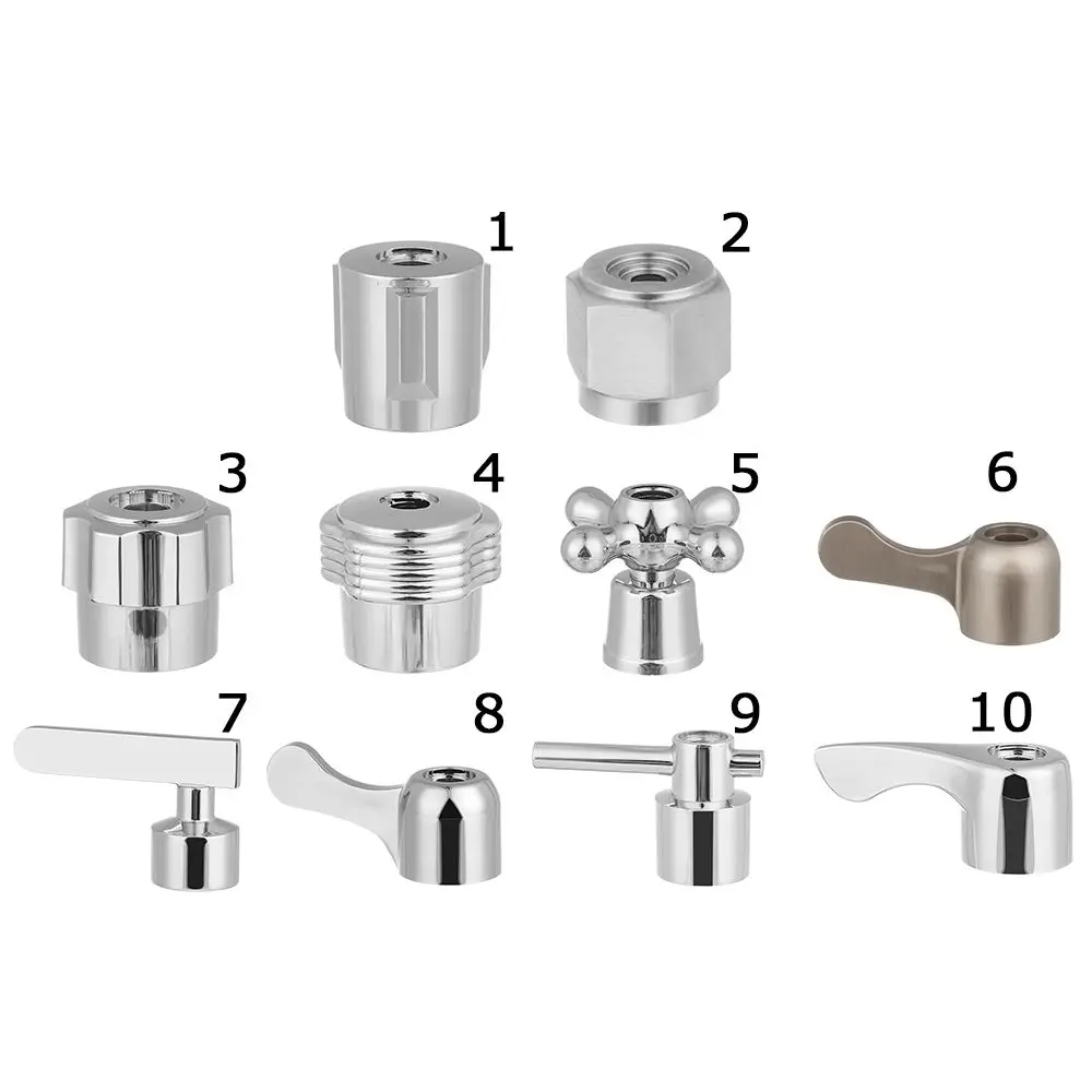 1Pcs Bathroom Replacement Faucet Handle Chrome Plated Taps Accessories Cartridge Spool Faucet Single Metal Lever Handle