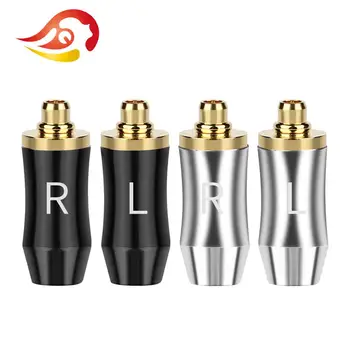 

QYFANG 1Pair Gold Plated Copper DIY Earphone Pin Wire Connector Headset Plug Audio Jack Adapter For MMCX SE315 SE425 SE535 SE846