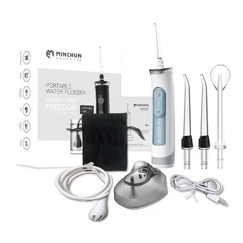 

Water Flosser Cordless Oral Irrigator with 4 Modes 2 Nozzles for Teeth Cleaning IPX7 Waterproof Portable USB Rechargeable