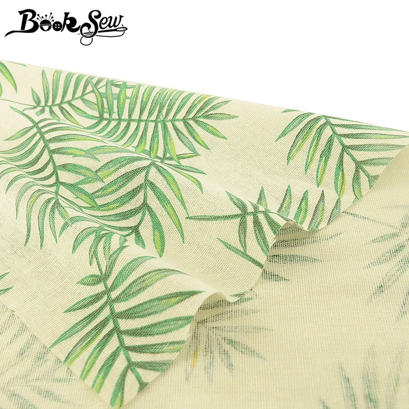 Booksew хлопок белье ткани метров зеленый лист дизайн холст Tissu DIY диван водостойкая скатерть сумка занавес Cabas Telas лоскутное