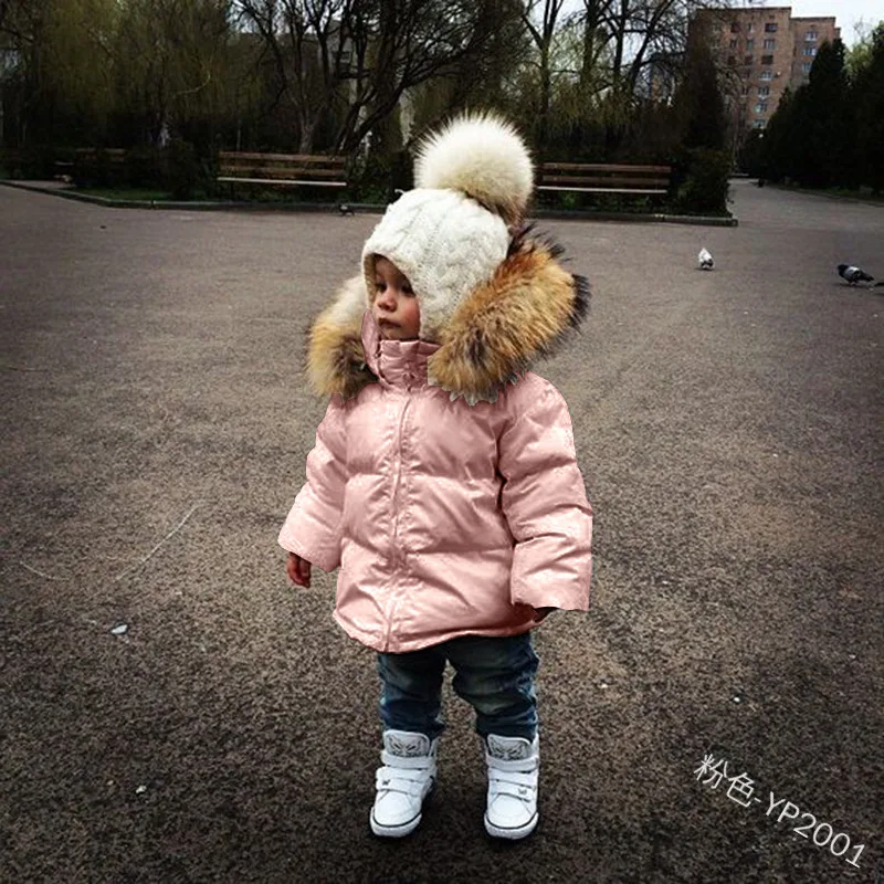WEPBEL/детская утепленная хлопковая куртка с капюшоном; зимние пальто с подкладкой из искусственного меха для малышей; милый теплый пуховик с длинными рукавами для малышей - Цвет: Розовый