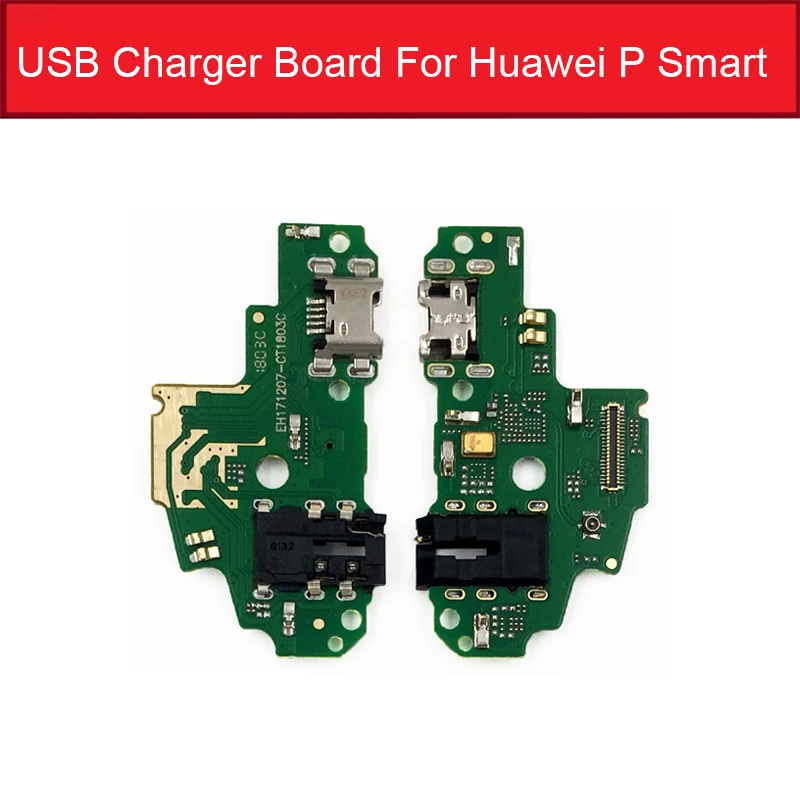 Шлейф для зарядки с usb-разъемом для huawei P Smart+ Chargring Usb Jack Нижняя плата запасные части, комплектующие для ремонта