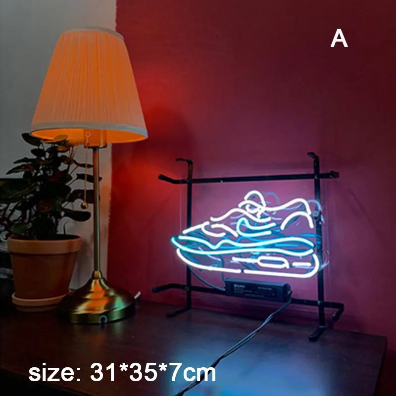 Shoses LED Neon Sign Light Creative Night Light Lampara Home Bedroom Decorative Lamp Led Table Lamp for Living Room Gift - Испускаемый цвет: A