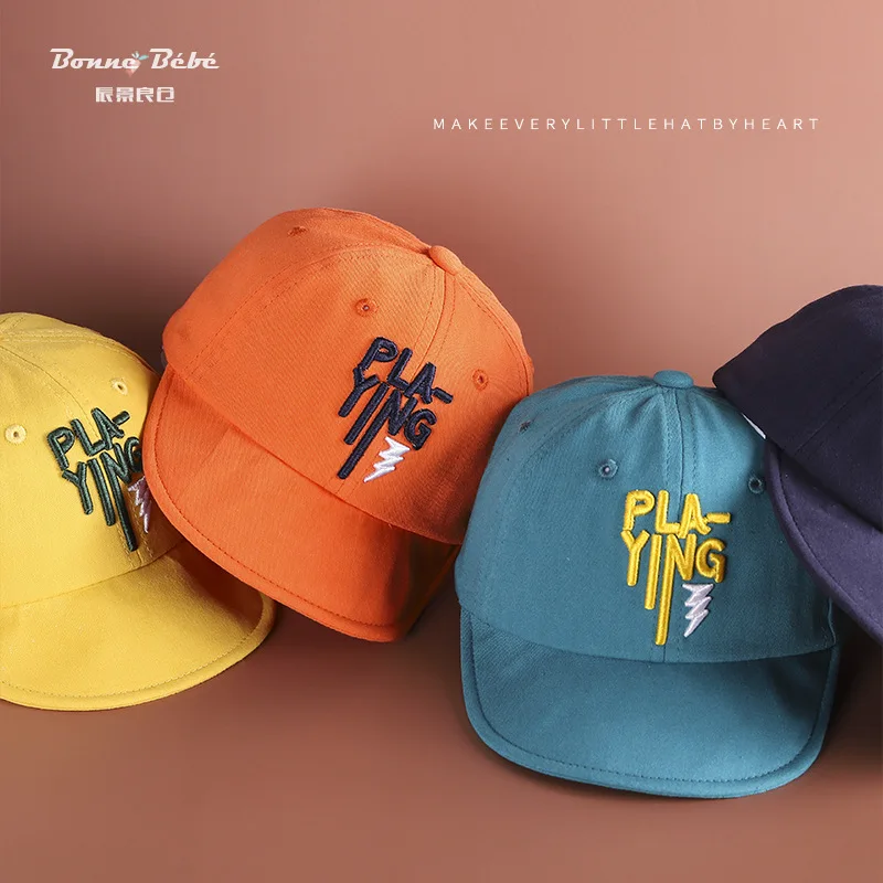 

hat Spring Summer 2020 Pure Cotton English Embroidered Trend Hip Hop Baseball Cap New Style Baby cap