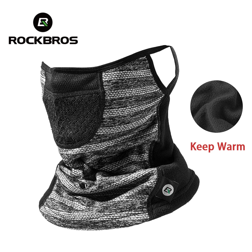 ROCKBROS, Зимняя Маска для лица, велосипедная Лыжная маска, флисовая, сохраняющая тепло, бандана, с висящими ушками, походная повязка, шарф для мужчин и женщин, для улицы, Экипировка для мужчин