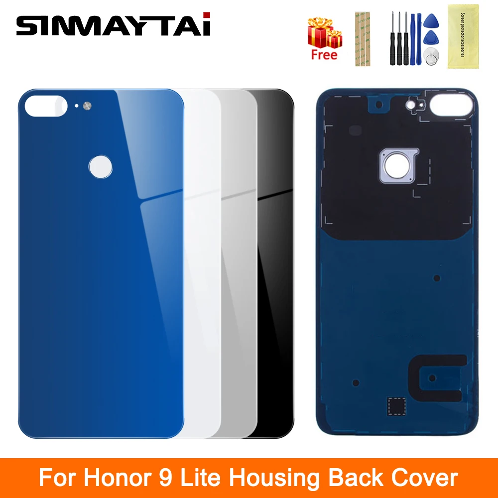 5.65'' For Huawei Honor 9 Lite Battery Cover Rear Door Housing Case Adhesive Tape Back Glass Replacement | Мобильные