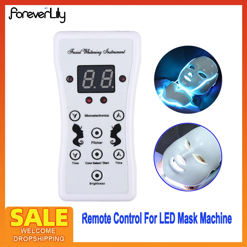 Masque Facial à LED avec télécommande, accessoire de Machine de 