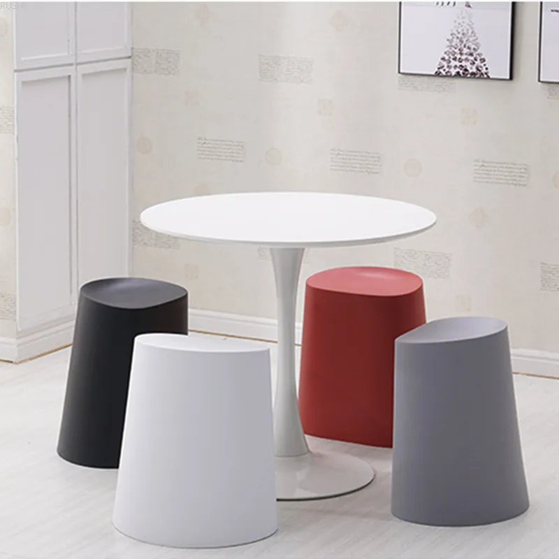 

Nordic Small Footstools Personalized Dining Chair Stool PP Stools Home Fashion Creative Storage Living Room Stools Wholesale