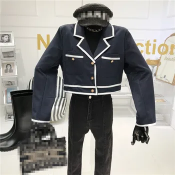 

Autumn And Winter Black Short Suit Coat Women's Thin 2020 Autumn New Korean Loose Fashion Top