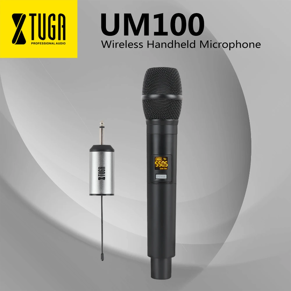 XTUGA UM100/UM200 UHF беспроводной микрофон системы ручной светодиодный UHF динамик с портативным приемником