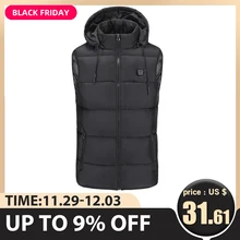 Теплый жилет унисекс с электрическим подогревом,, новые цвета, 5 В, USB, зимняя теплая куртка с капюшоном, шапка, одежда, контроль температуры, жилет