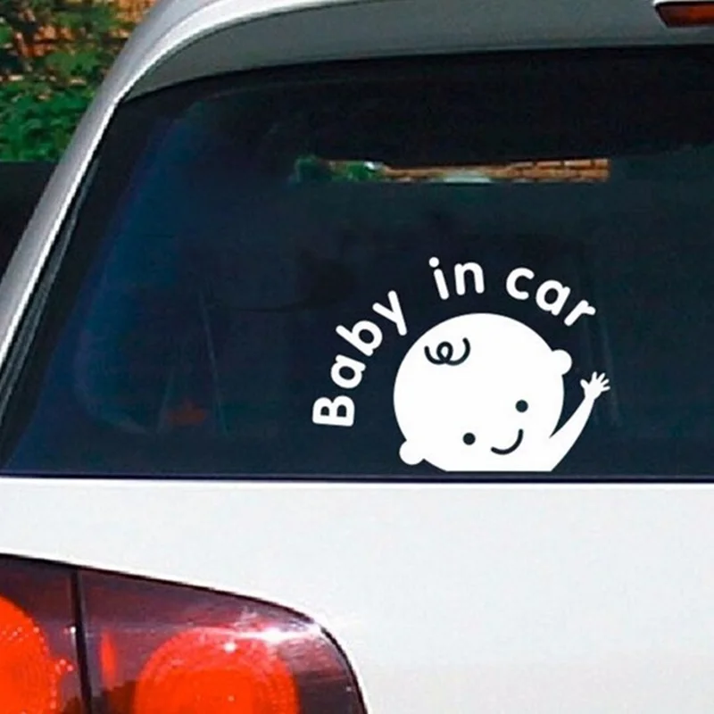 

1pcs Car Stickers Baby In Car Pattern Window Decal Car Bumper Stickers Reflective Warning Stickers PVC Fashion Car Accessories