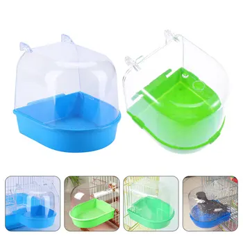 

2Pcs Bird Bathtubs Bathing Tubs Pet Shower Tub for Bird Pet Bathroom