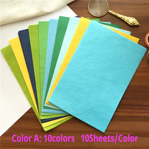 Color A 100pcs 210*140 мм A5 100 листов/мешок красочная бумага для обертывания крафт-бумаги DIY Детский подарок складные бумажные вечерние украшения ручной работы - Цвет: Color A 100pcs