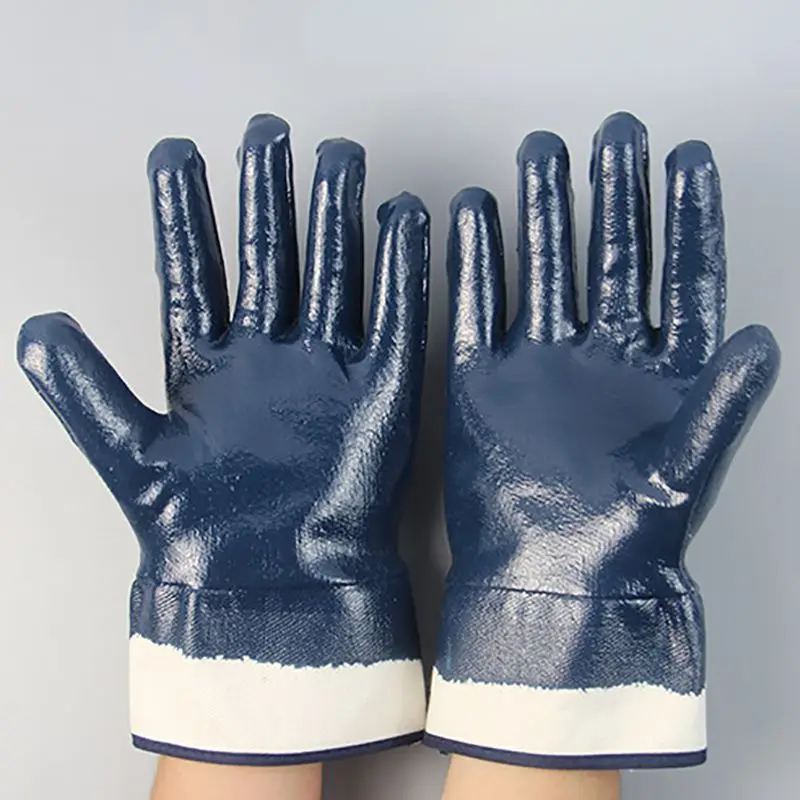 RR0360N Защитные вязаные фланелевые нитриловые перчатки для нефтяной техники, перчатки для АЗС, полный двойной самолет, масло и щелочь, горячая распродажа - Цвет: RR0360N